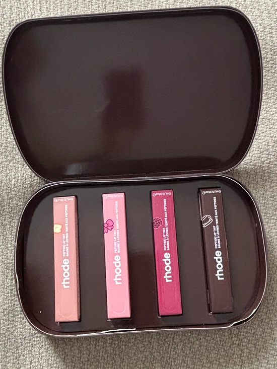 RHODE Other - RHODE The Peptide Lip Tint Balm Set-Raspberry Jelly, Toast, Ribbon, Espresso